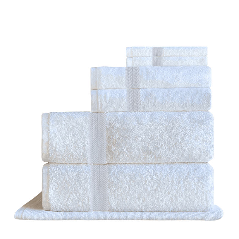 Premium Turkish cotton towel set, absorbent and long-lasting, ideal for boutique inns, resorts, and stylish modern homes.