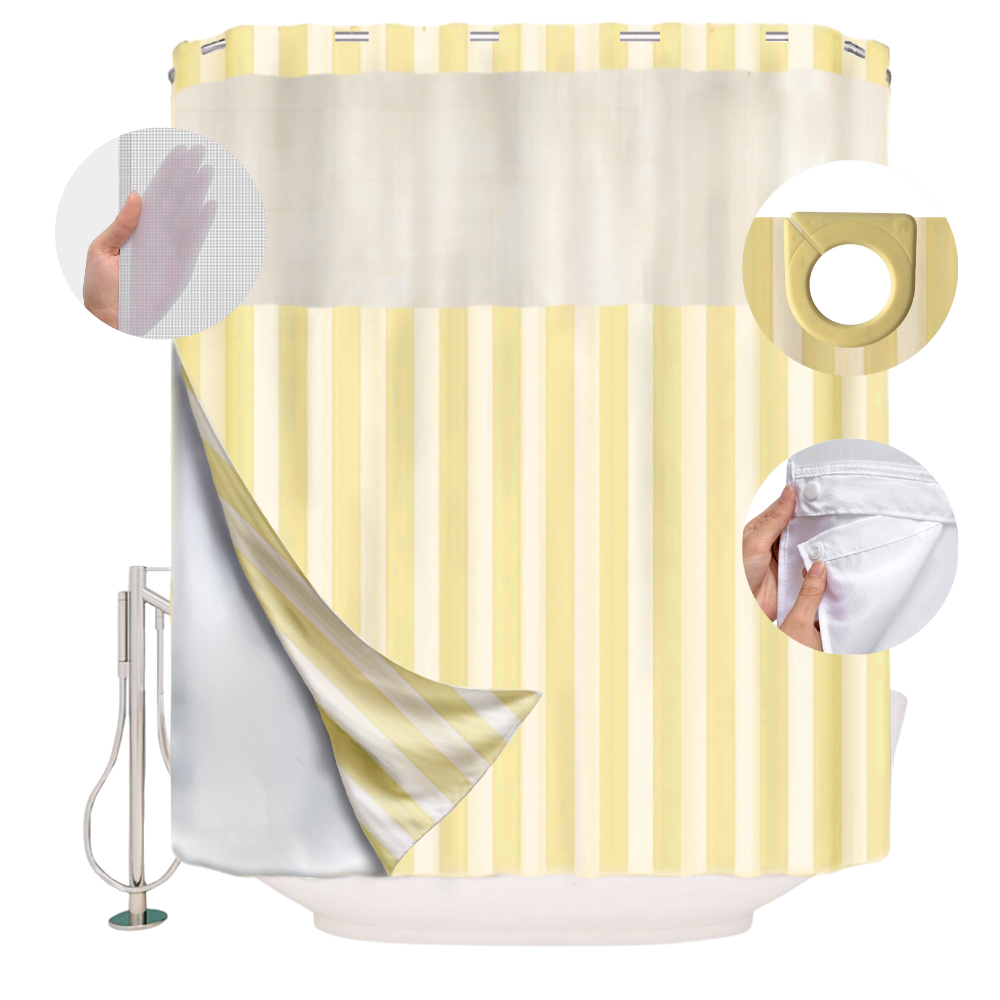 Yellow shower Curtains