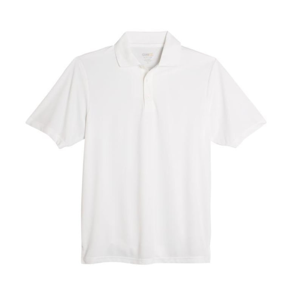 White Male Polo w/ Optional Embroidered Logo