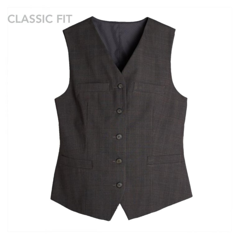 Charcoal Grey V-neck Vest for men's formal wear