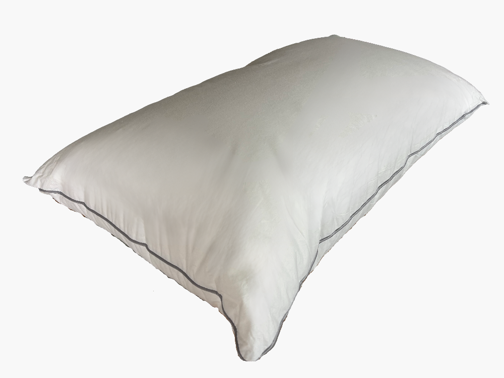 King and queen size pillow in white Eco-friendly pillow with hypoallergenic filling, crafted for premium sleep experiences in hotels or budget-conscious Airbnb stays.