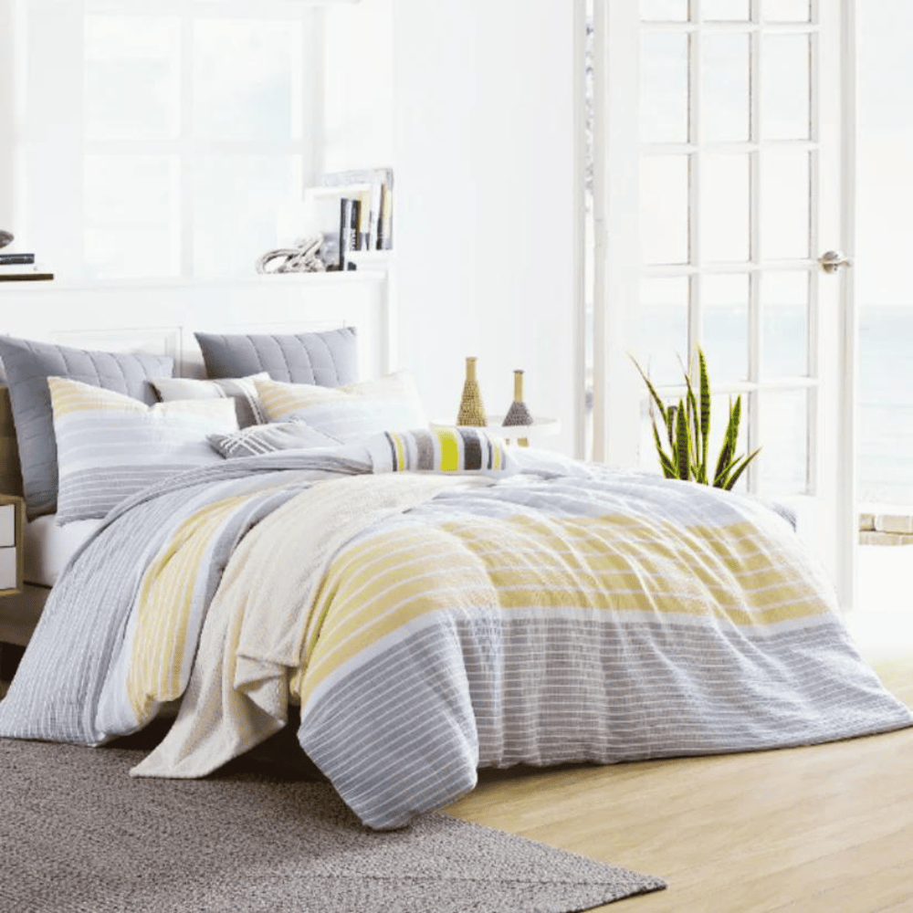 3pc Cordelia Duvet Cover Set- Yellow