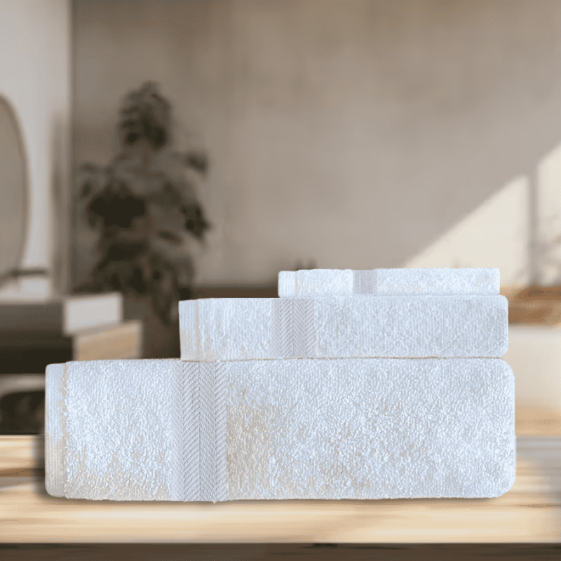 High-quality 3pc Turkish cotton towel set for hotels, bulk hospitality supply with bath towel, hand towel, and facecloth