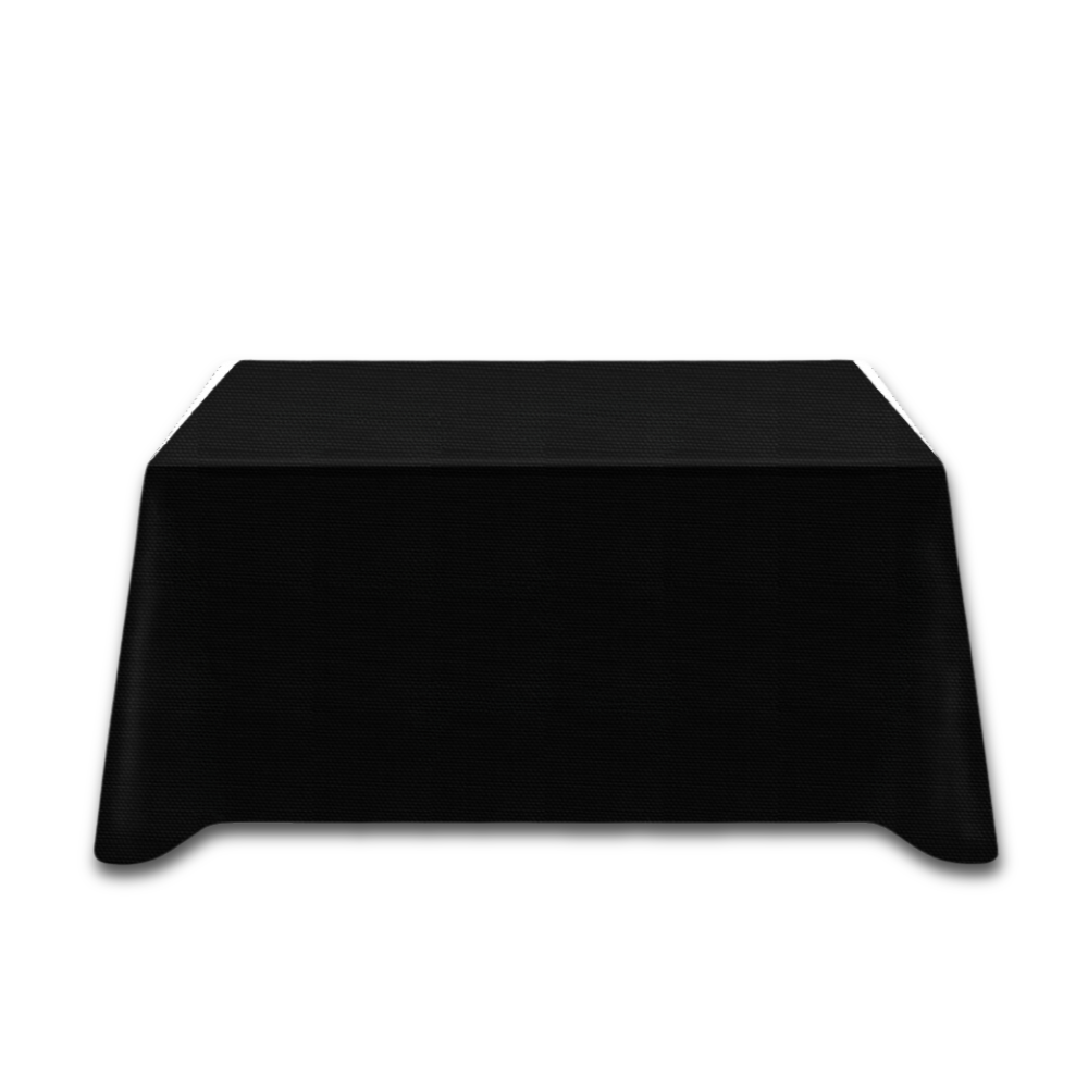 Rectangle Tablecloth (6ft), Black / Spun Polyester