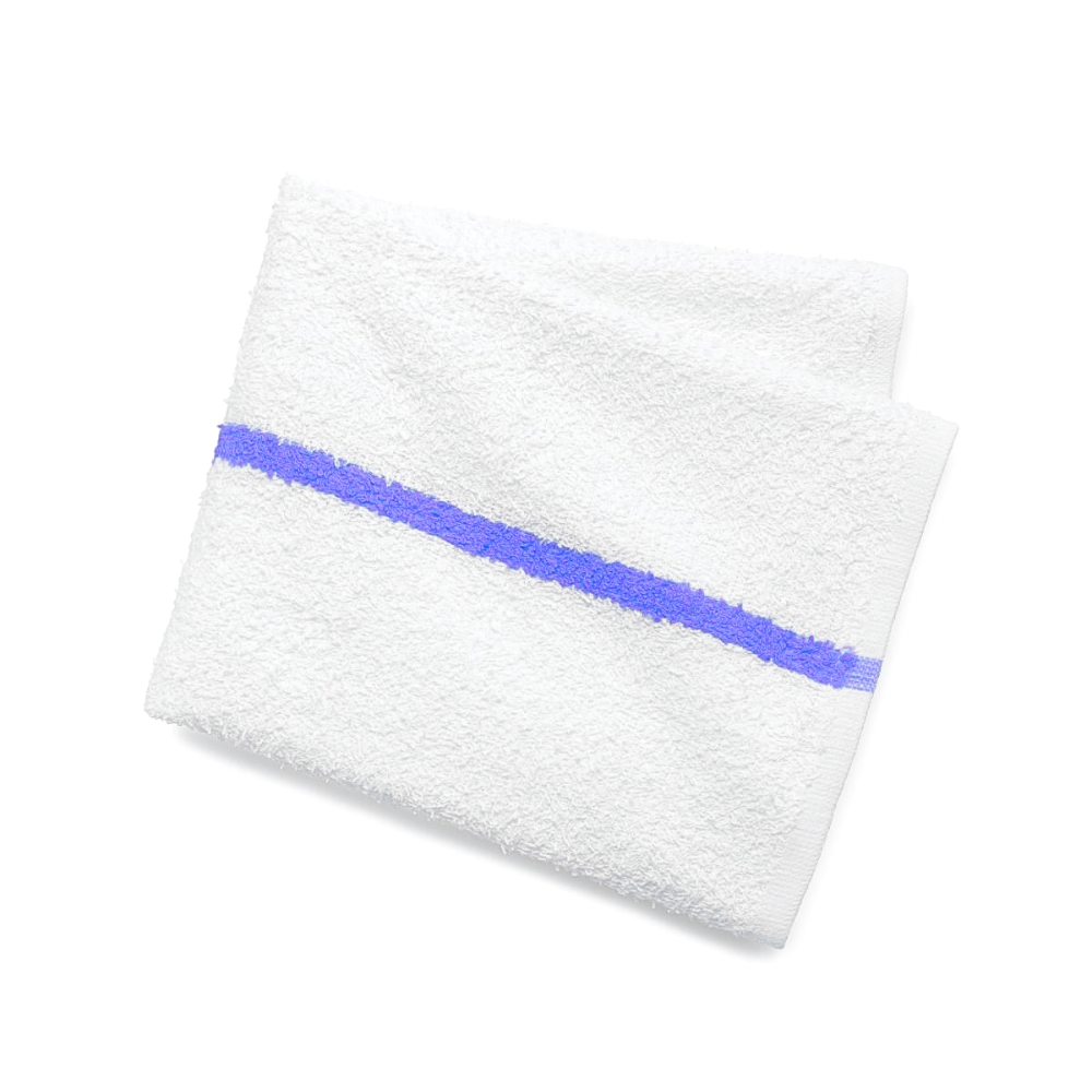 Durable kitchen hand towels - Blue Stitch (Close up)