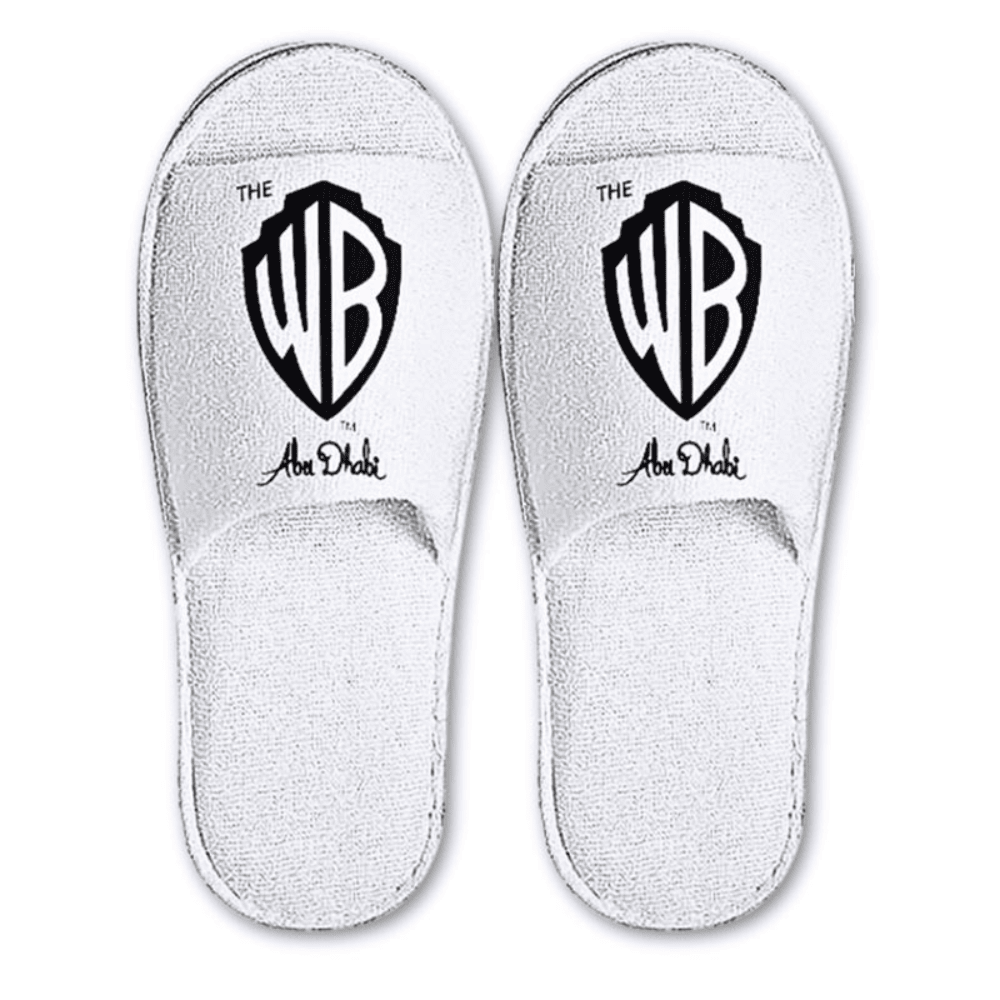 Embroidered WB Logo Slippers for hotels and Airbnb
