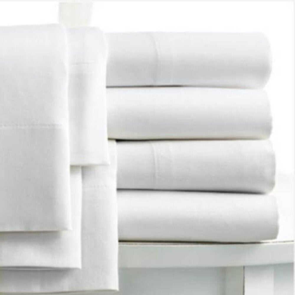 premium quality fitted bed sheets made from a cotton and polyester blend ideal for hotels and vacation rentals