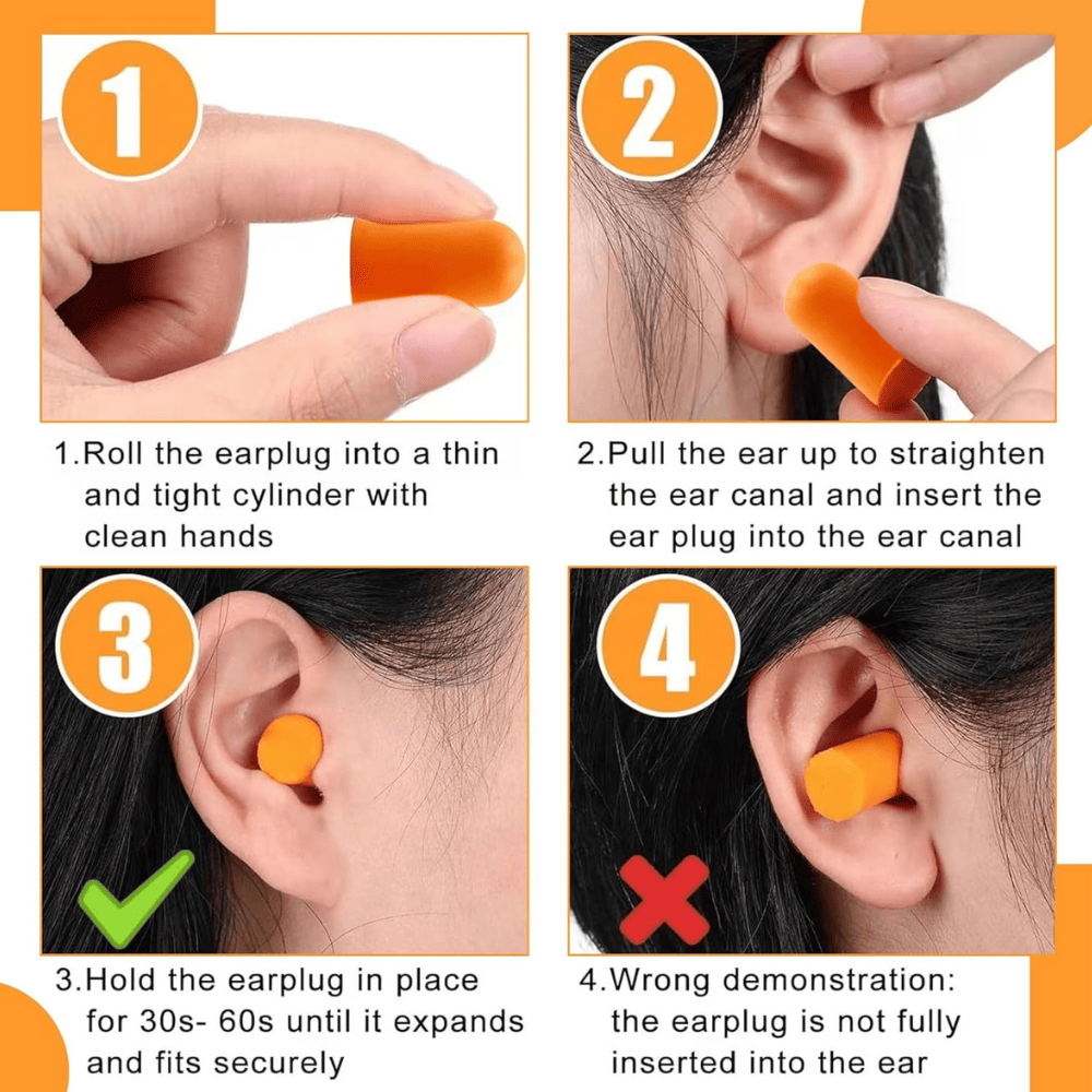 HEITOY - Foam ear plugs Noise Cancelling Ear Plugs - Hotel Guest Sleep Solutions - Instructions