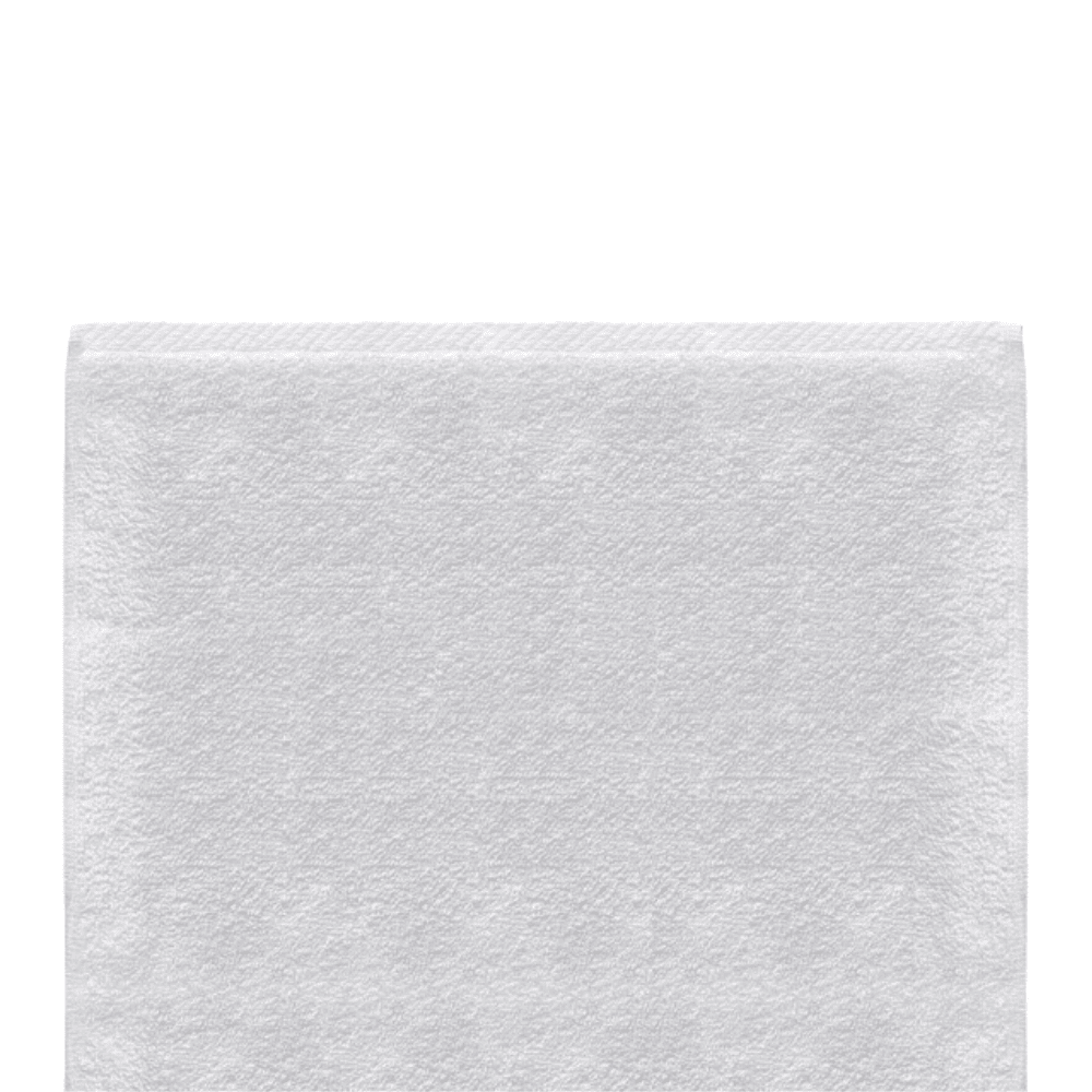 White hand towel with a textured design for hotels and Airbnb