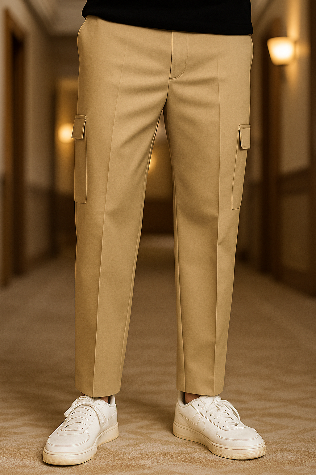 straight legged cargo pants for fashion