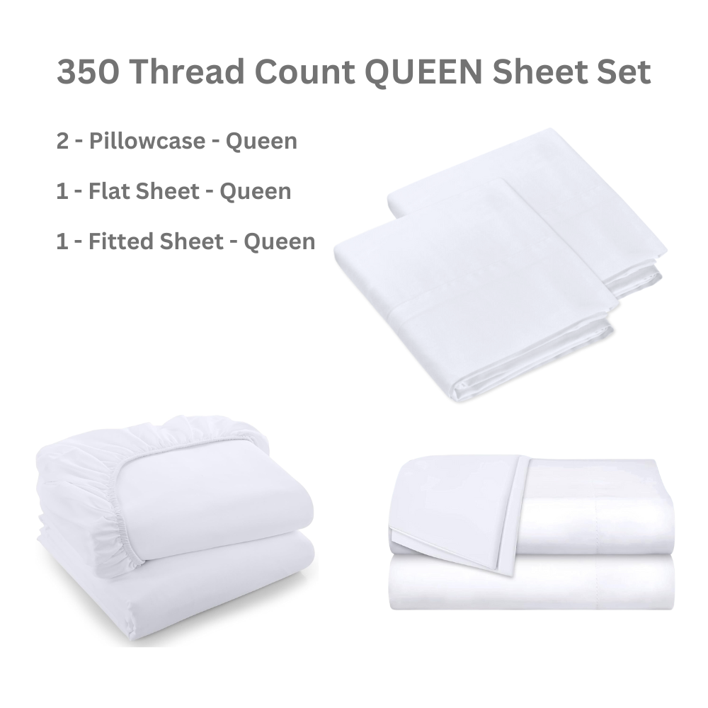 Deluxe 350 Thread Count Sheet Sets (Multiple Sizes)