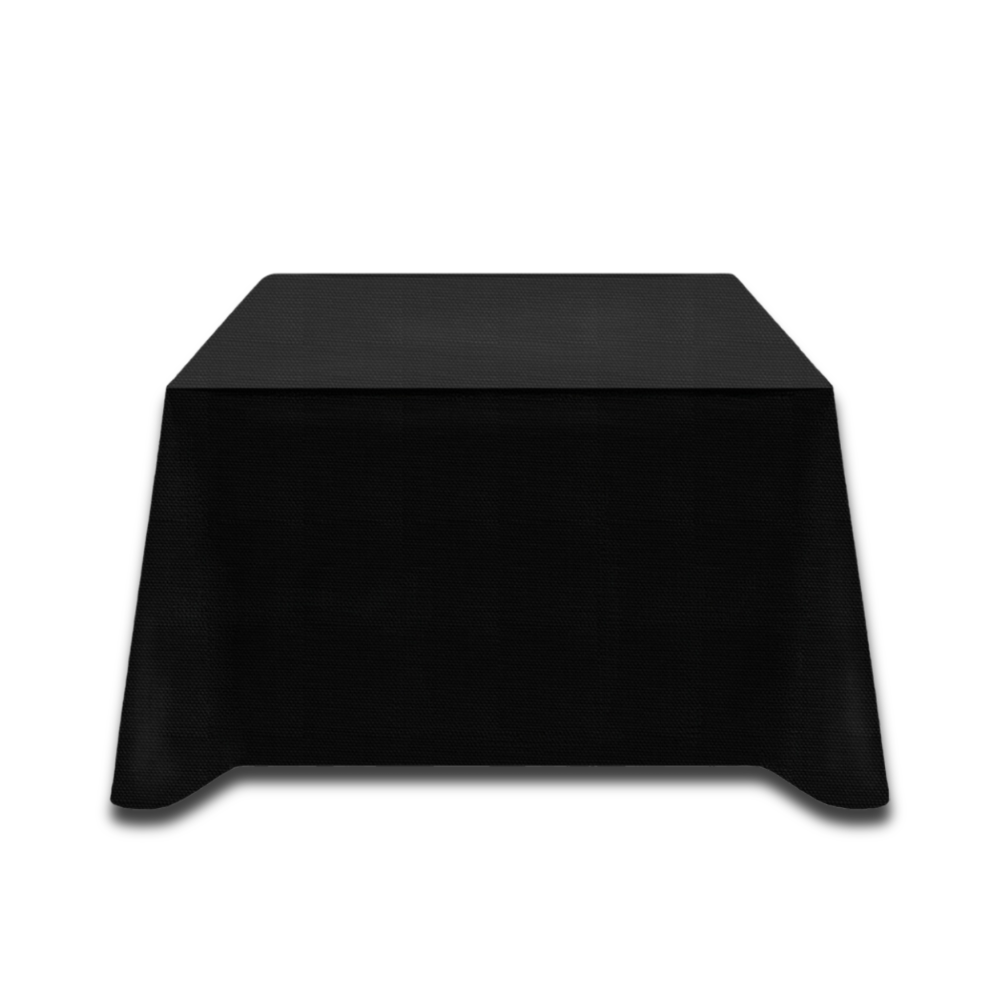 Square Table Mat - Black / Spun Polyester.