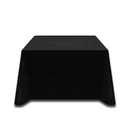 Square Table Mat - Black / Spun Polyester.