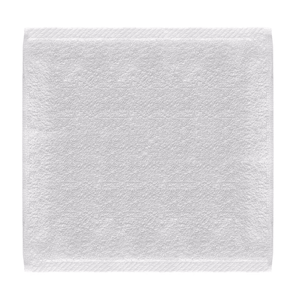 premium high quality White cotton washcloths at hotels and Airbnb