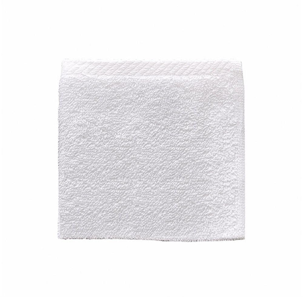 Bulk washcloths with borders for hotels - HE Series - (12x12" - 1.00lbs/dz) - close view
