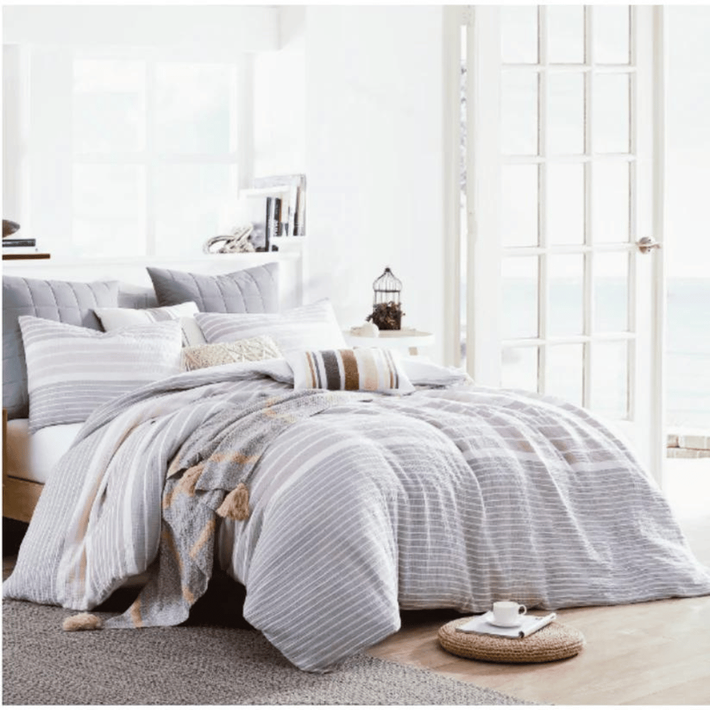 3pc Cordelia Duvet Cover Set- Oatmeal