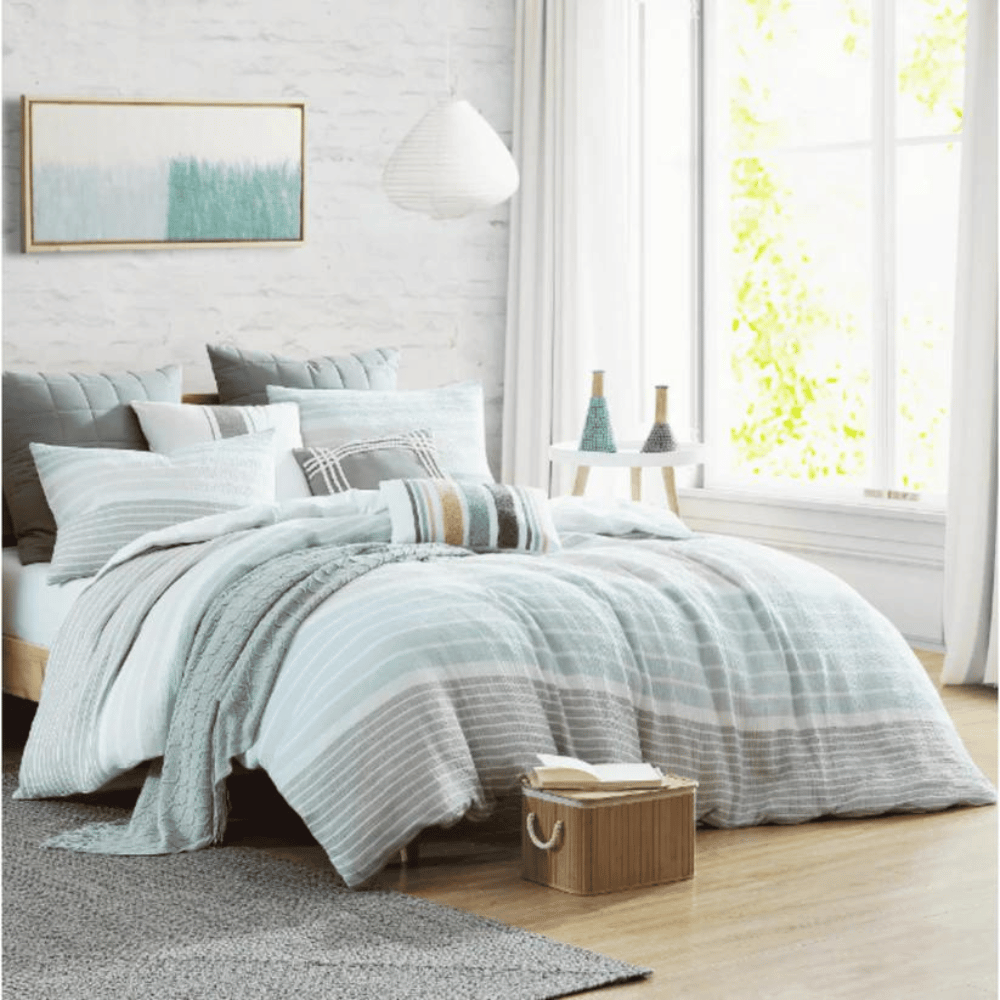3pc Cordelia Duvet Cover Set- Blue