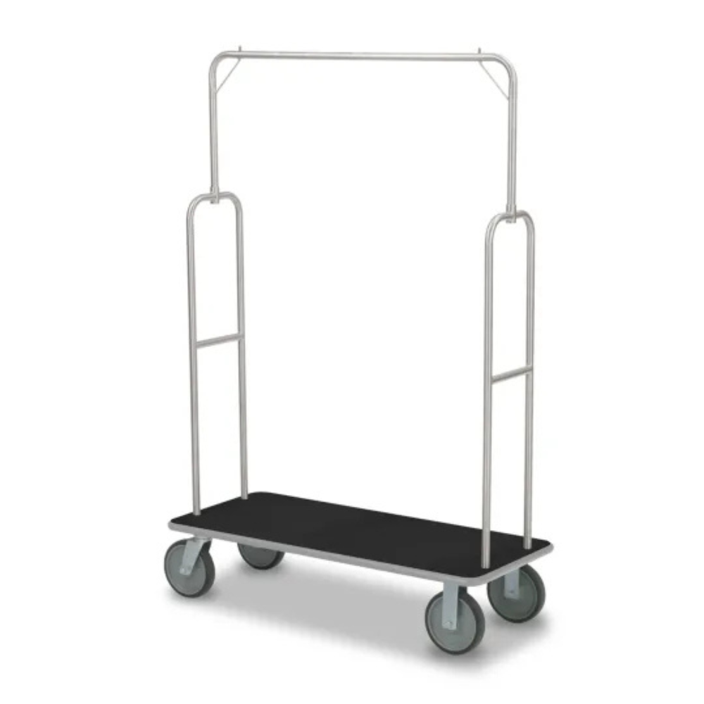 stainless steel bellman cart for hotels and Airbnb