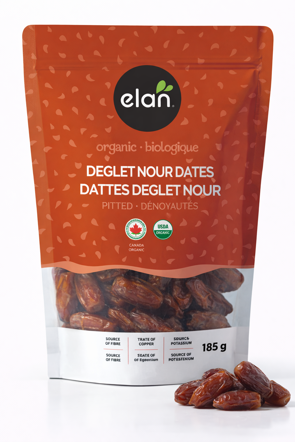 Deglet Nour dates snack pack, soft and naturally sweet dried dates for energy and healthy snacking