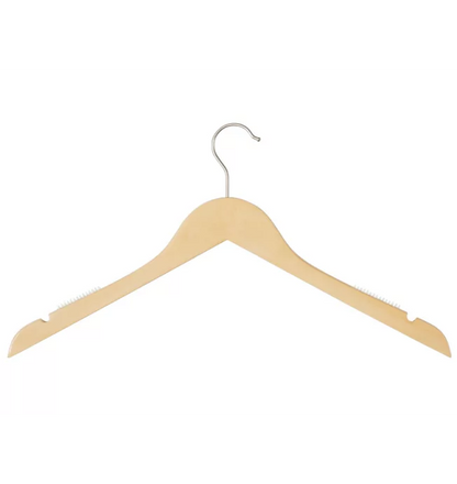 Solid Natural Wood Hangers - with hook 