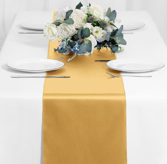 Premium Satin Table Runners for hotel dining