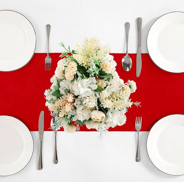 Decorative Satin Table Runners (12x108) / Red.