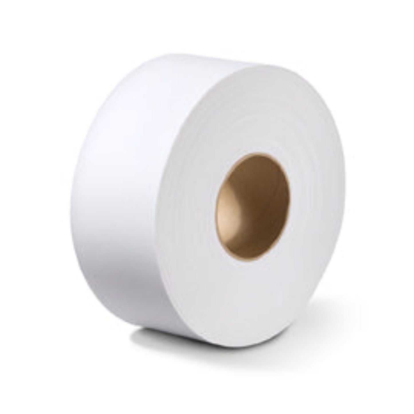 jumbo white toilet paper roll, ideal for commercial washrooms