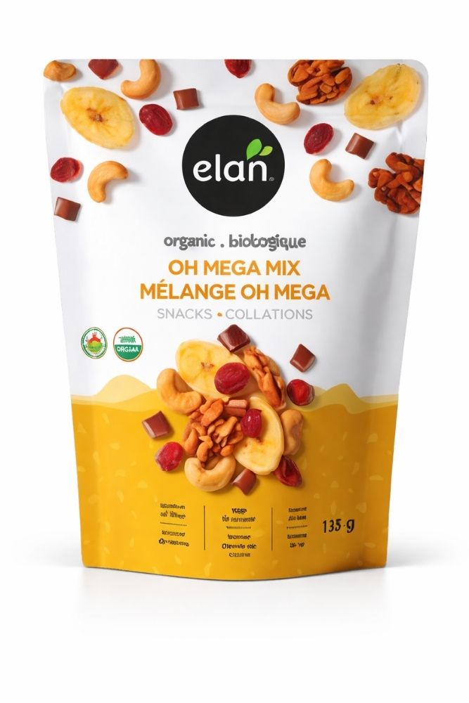 Premium trail mix with chocolate chunks, almonds, and cashews, indulgent snack for hotels, offices, and retail