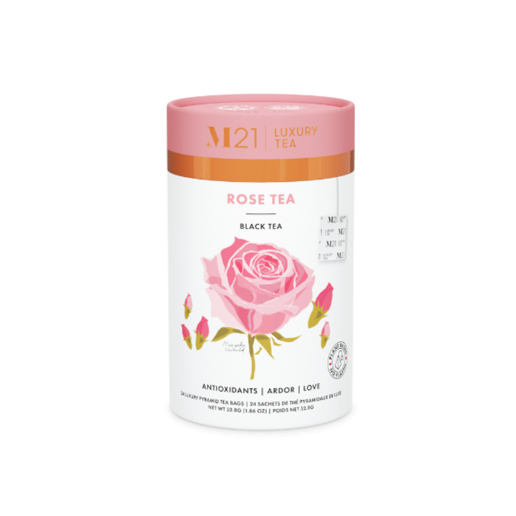 Soothing rose herbal tea with floral notes. Perfect for daily wellness, self-care routines, or a calming cup before bed.