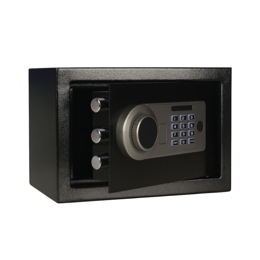 Electronic hotel safe box for hotel to storing important document, cash and jewelry.