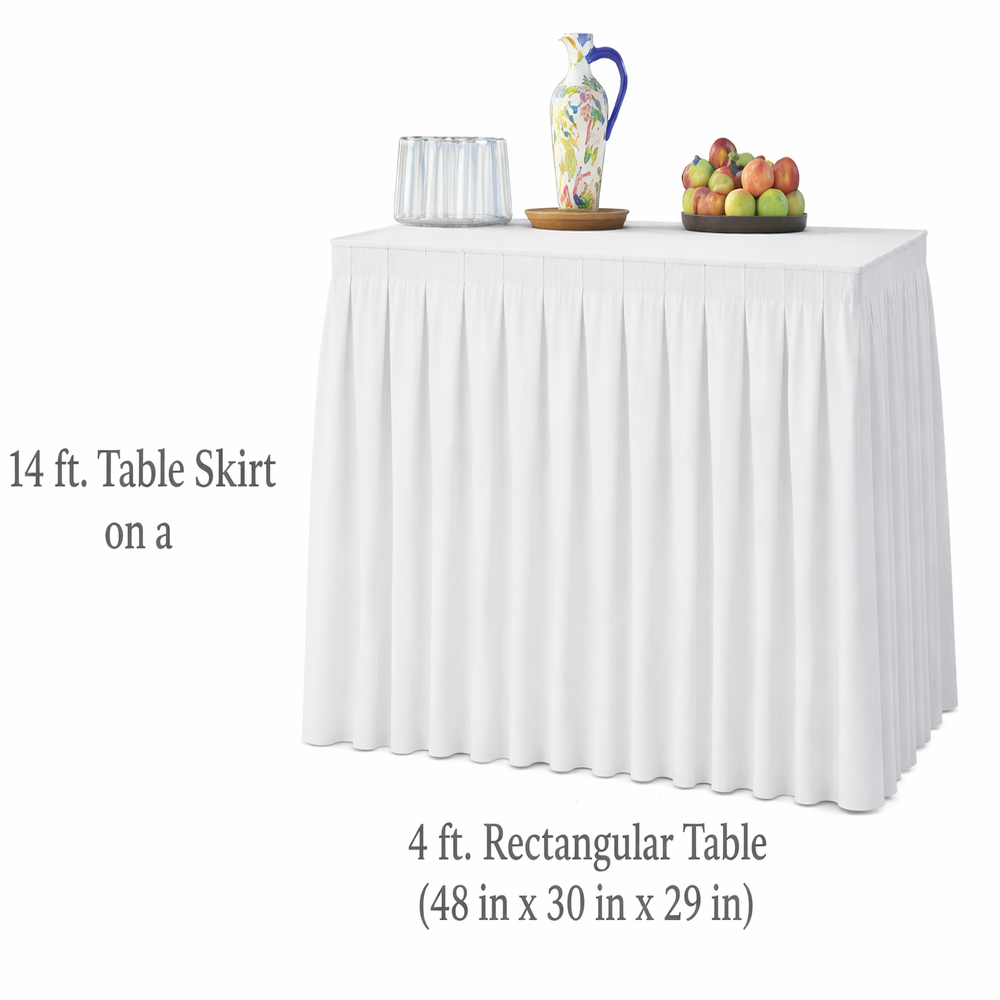 4 ft rectangular table, delivering a sleek, uniform look from edge to edge. Perfect for hospitality use.