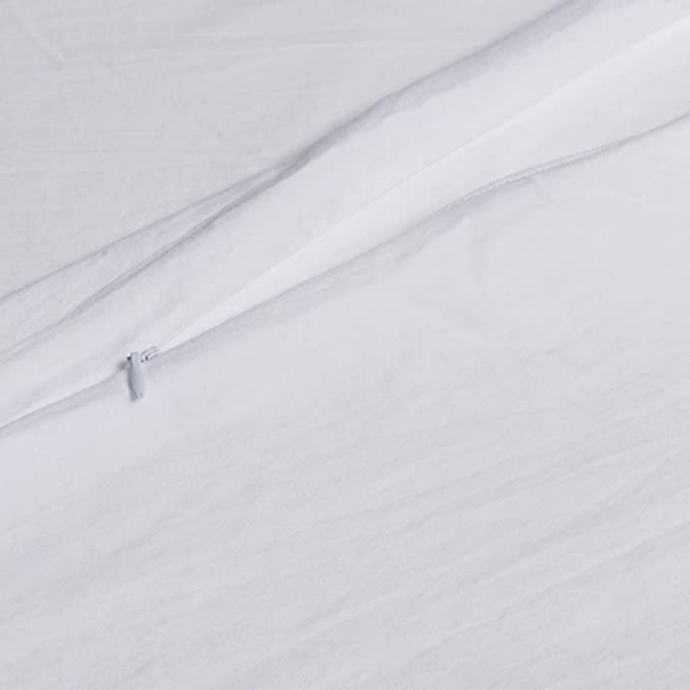 3 Pieces Crinkle Prewashed Duvet Cover Set - Zipper