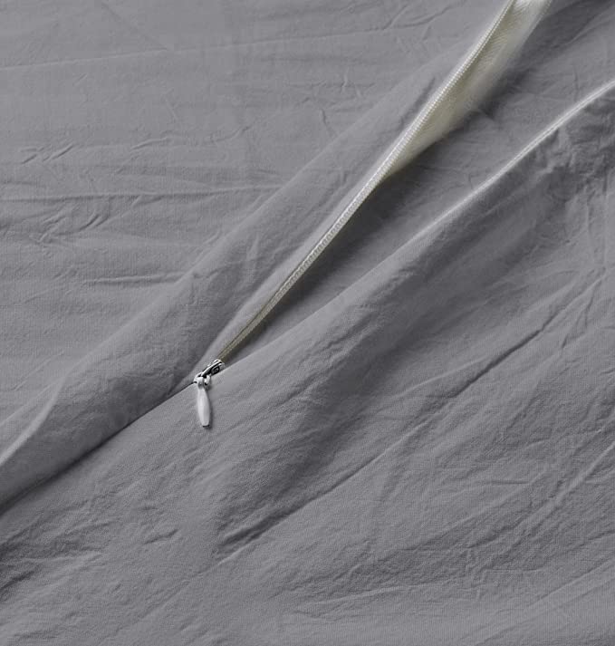 Prewashed Cotton Duvet Cover Set - Zipper