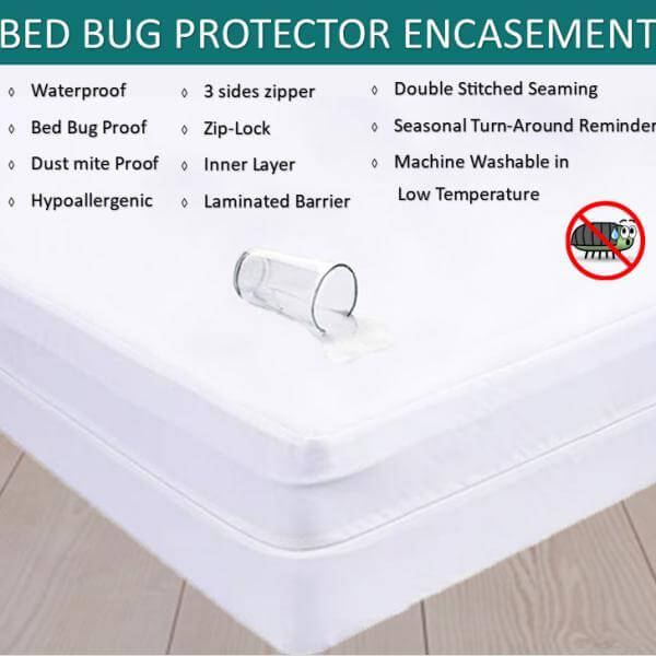 Waterproof Bed Bug Protector - Mattress Encasement.