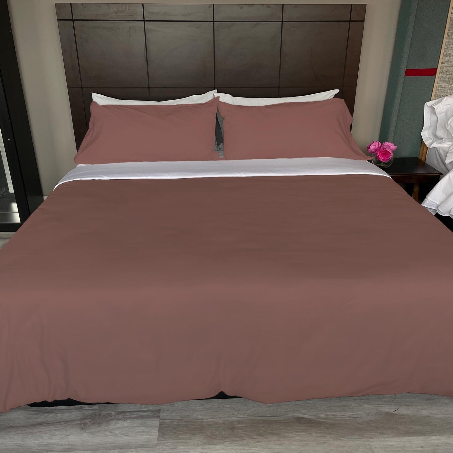 Duvet Cover Set (100% Polyester) - Maroon