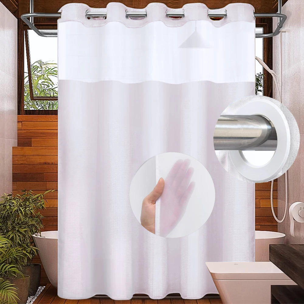 White Shower curtains without hook