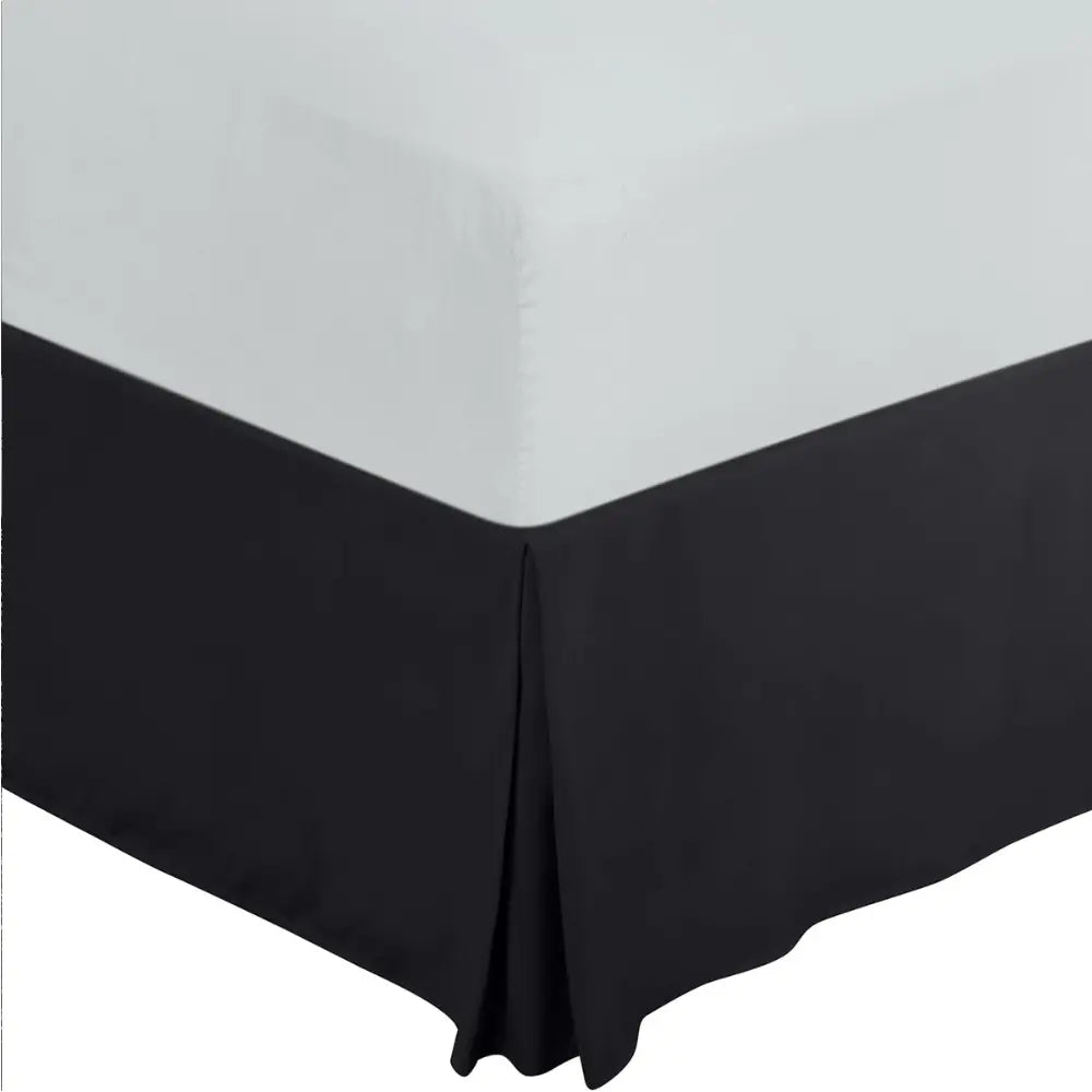 Black bed skirt Affordable standard bed skirt featuring anti-bacterial and lightweight warmth, offering fundamental protection for stylish accommodations