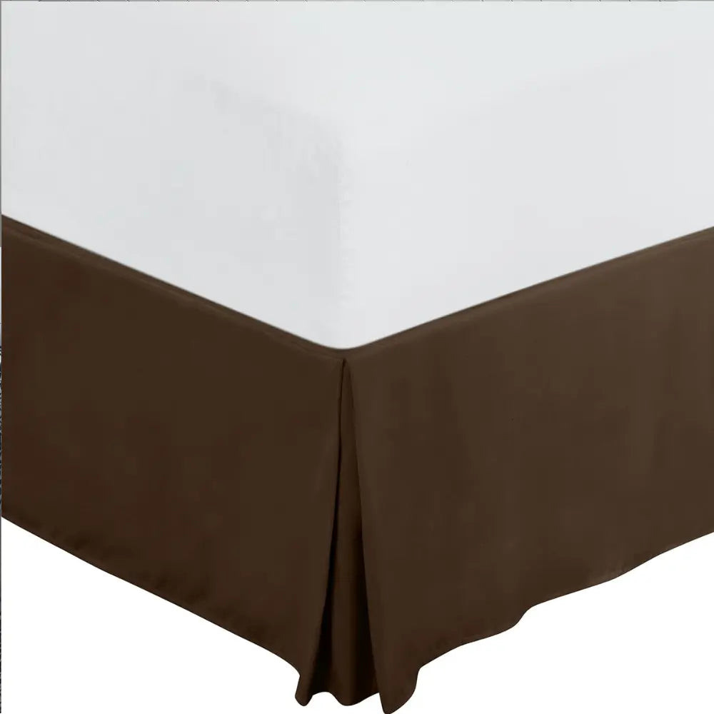 Brown bed skirt Queen-size bed skirt with bed bug-proof design and multi-colored decorative appeal, ideal for upscale accommodations or stylish dorm rooms