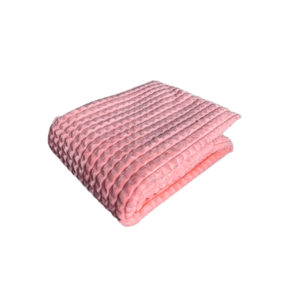 Coral velour fleece blanket & throw: a luxurious and cozy addition to your home decor.