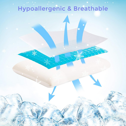 Gel Memory Foam Pillow- Hypoallergenic & breathable
