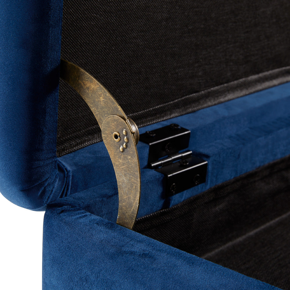 Detail view of the sturdy hinge, highlighting the craftsmanship of this elegant and functional piece of furniture