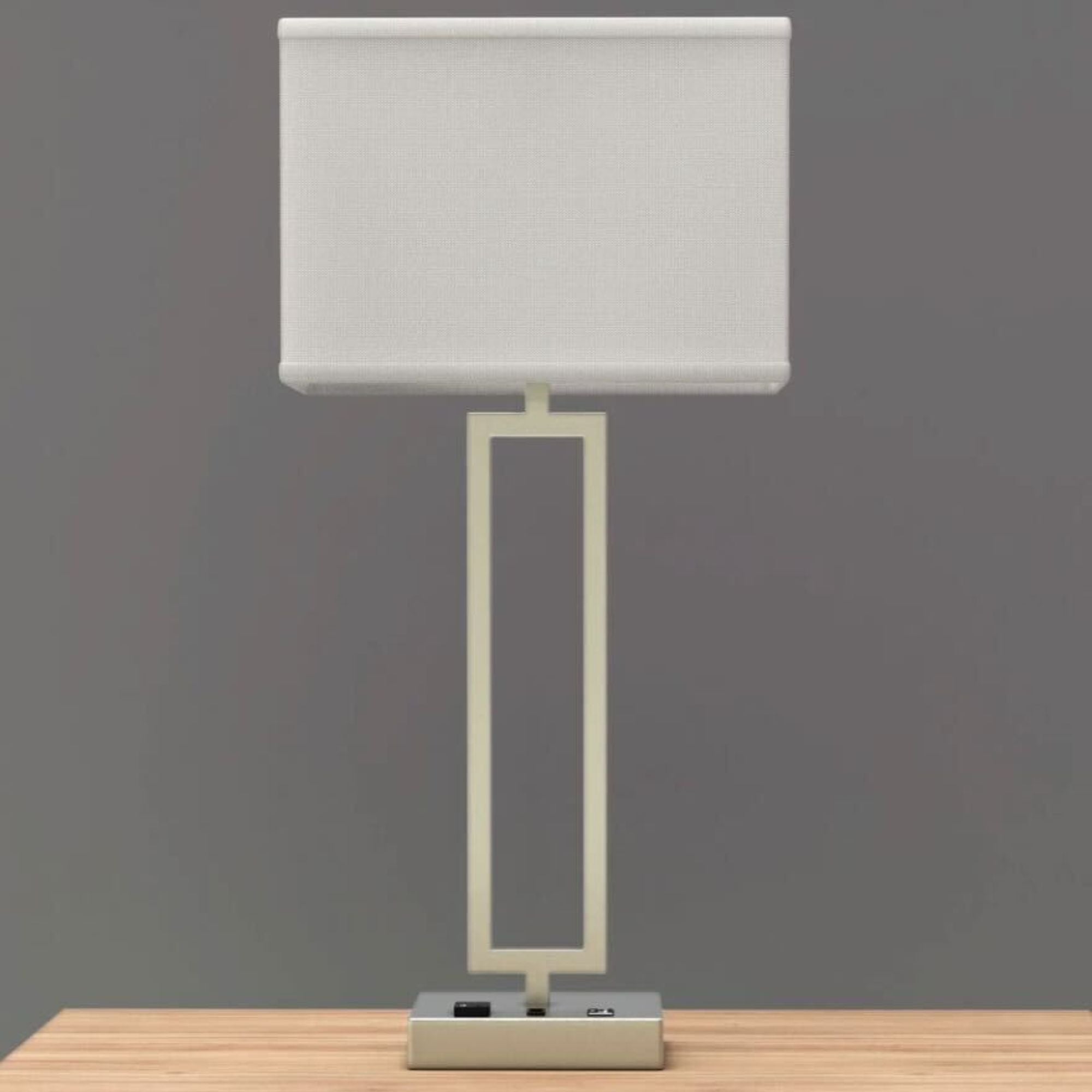 Modern Desk Lamp with 2 USB Ports & 2 Power Outlets
