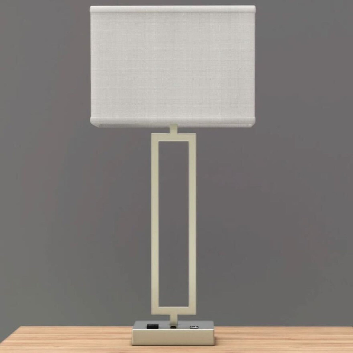 Modern Desk Lamp with 2 USB Ports & 2 Power Outlets - Premium Lamps from HYC Design - Just $299.99! Shop now at HYC Design & Hotel Supply