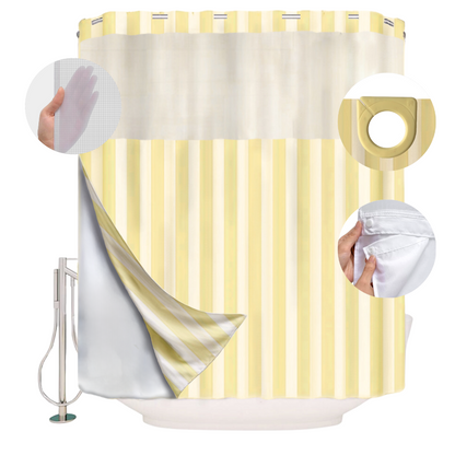 Yellow shower Curtains 
