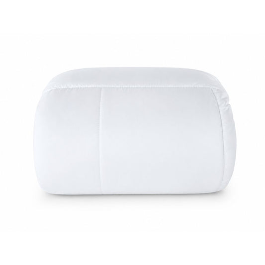 Folded white duvet insert with smooth fabric and plush filling, designed for soft, lightweight comfort and easy everyday bedding.