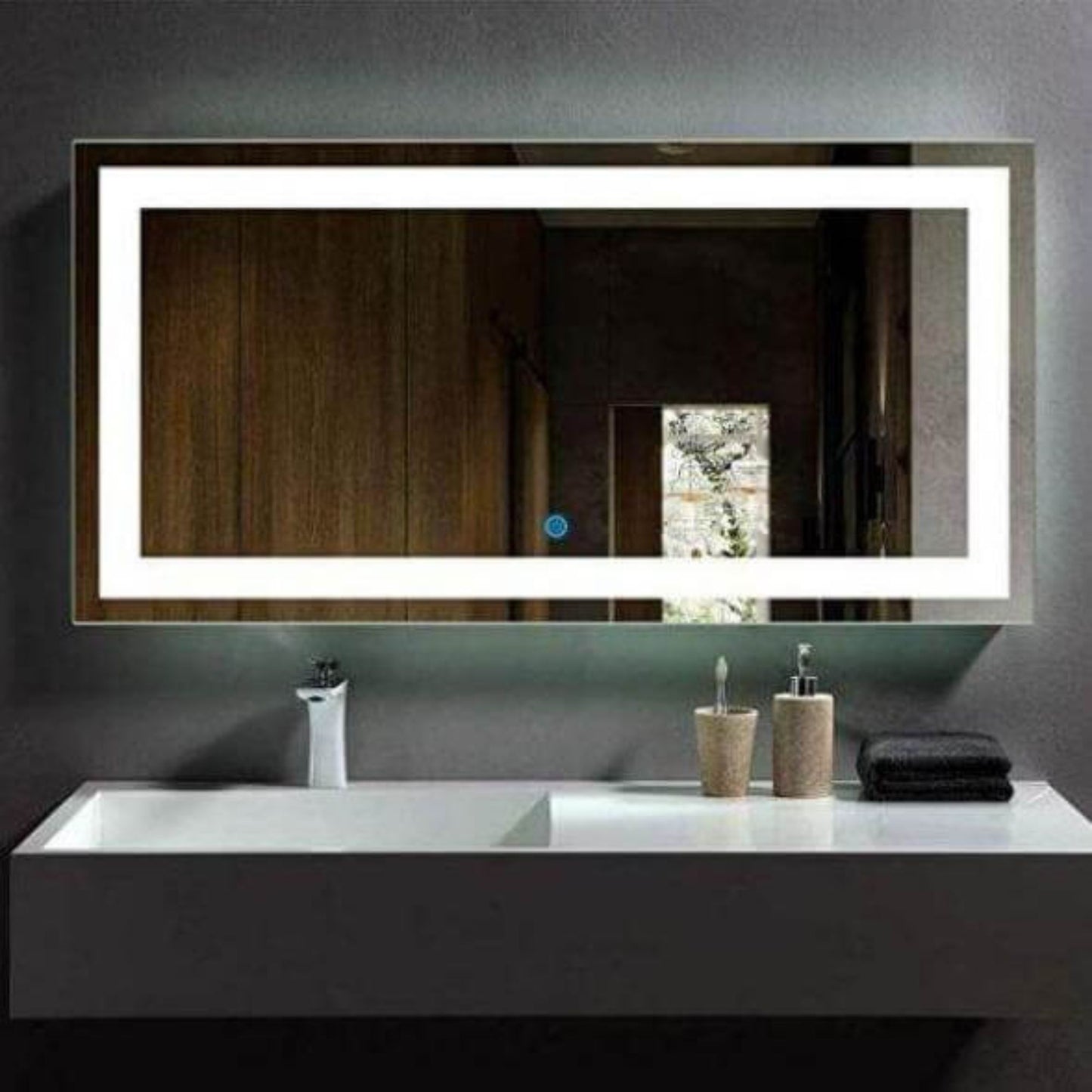 LED Mirror, Dimmable, With switch button