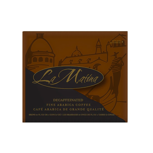 La Matina Decaffeinated .28oz Coffee Individually Wrapped - 200pcs/Box