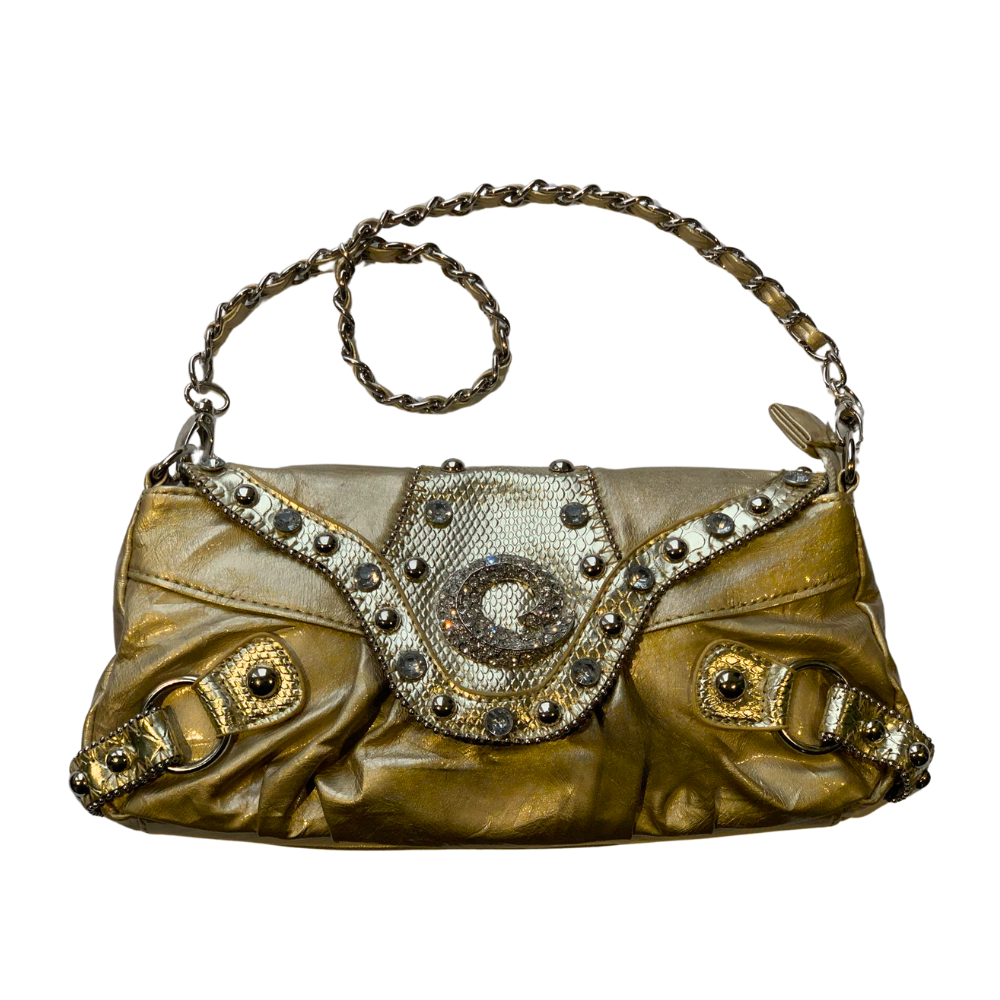 Faux leather small purse- Gold