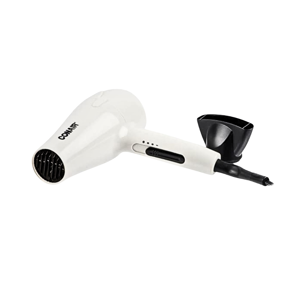 The White Conair Hair Dryer is a stylish and efficient hair drying device that is both compact and powerful, featuring adjustable settings for optimal drying experience.