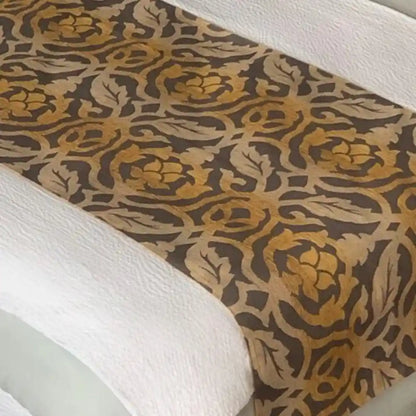 Brown decorative bed scarf